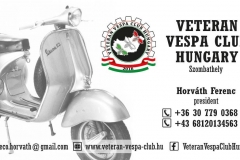 Vespa Club névjegykártya