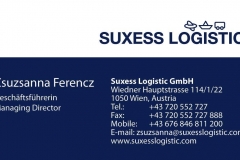 Suxess Logistic névjegykártya